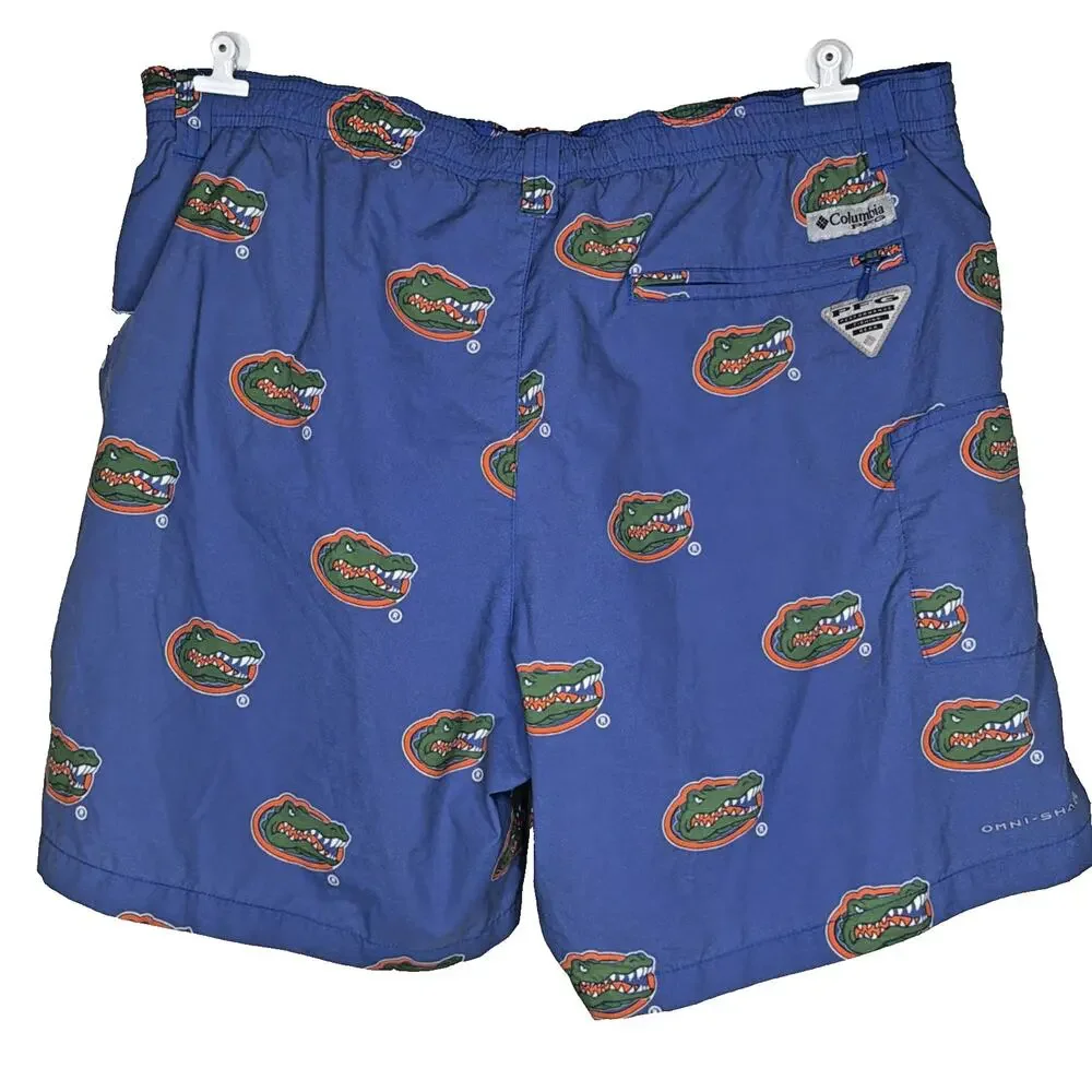Columbia PFG Men's NCAA Florida Gators Football Shorts Size XL Performance 6 in